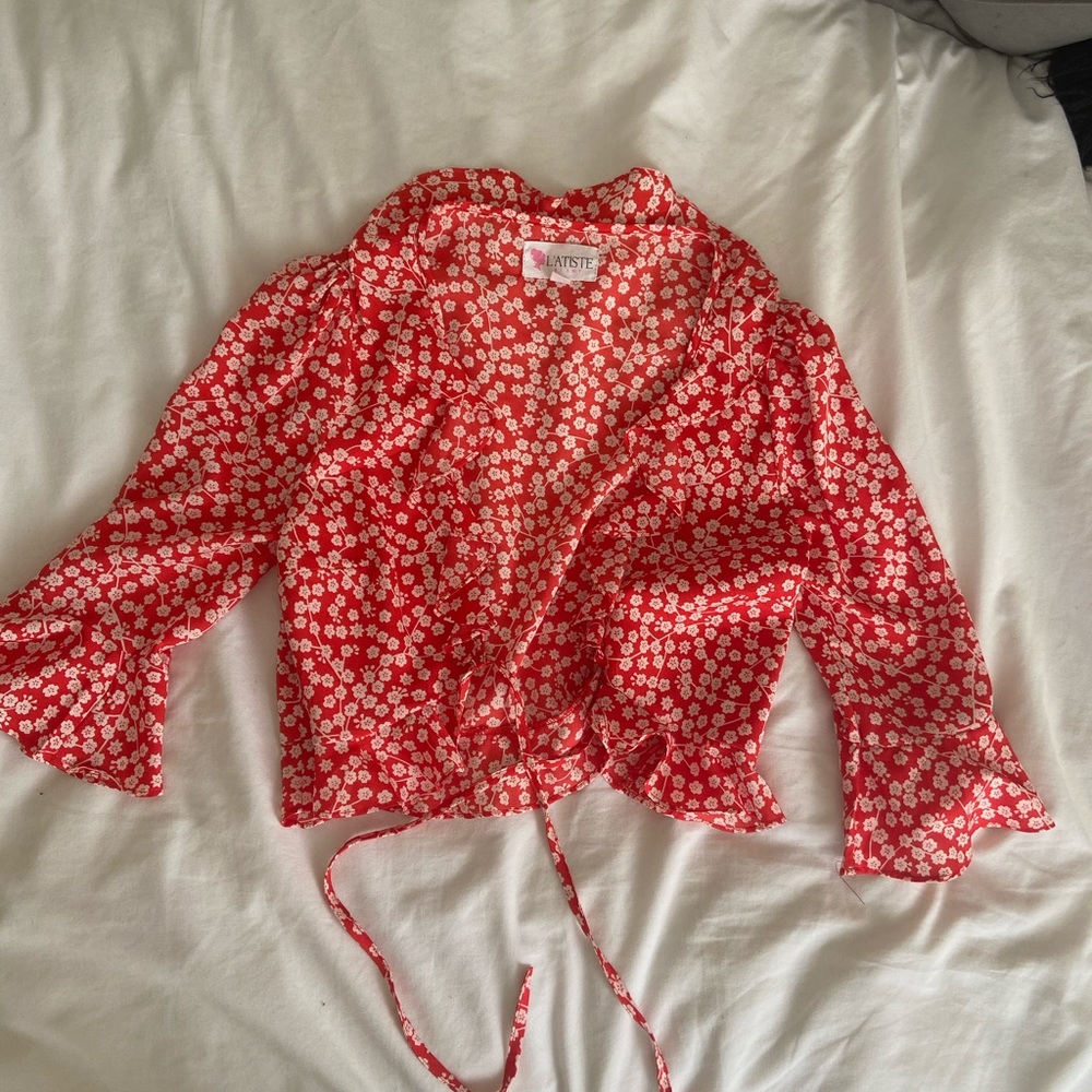 Front tie crop top